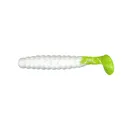 Charlie Brewer Slider Grub 1.5'' White/Chart Tail 18pk - Charlie-Brewers-Slider