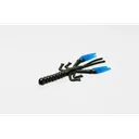Zoom Lil Critter Craw 3'' Black/Blue Claw 12pk - Zoom-Baits