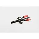 Zoom Lil Critter Craw 3'' Black Red Glit/Red 12pk - Zoom-Baits