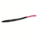 Creme 6'' Scoundrel Worms Black Fire Tail 12pk - Creme-Lures