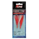 P-Line Farallon Feather 2 hk 3/0 Red/White - P-Line