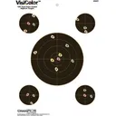 Champion VisiColor High-Visibility Paper Targets 8" Bull w/4 extra Bulls, 10/Pack - Champion