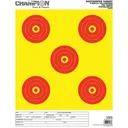 Champion Shotkeeper Targets Yellow & Red  5 Bull, Large, 12/Pack - Champion Target