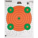 Champion Scorekeeper Targets Fluorescent Orange & Green Bull - 100 yd. Rifle Sight-In, 12/Pack - Champion
