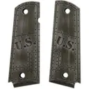 Hogue Govt. Model Aluminum - 1911 U.S. Green Distressed Grip - Hogue