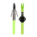 Muzzy Classic Chartreuse Fish Arrow with Gar Point & Safety - Muzzy-Bowfishing