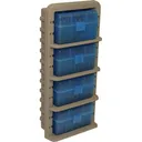 MTM ARRS Ammo Rack with 4 RS-50-24 Ammo Boxes Clear Blue and Dark Earth - MTM Case-gard