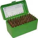 MTM Case-Gard R-50 Series Rifle Ammo Box .375 Rem UM .375 Wby Mag 50 Rounds Green - MTM Case-gard