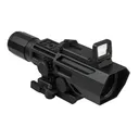 NcStar VSM ADO Dual Optic 3-9x42mm P4 Sniper Rifle Scope with Integrated Fold-Down Red Dot Optic - Black - Ncstar