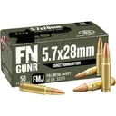 FN GUNR Target Handgun Ammunition 5.7x28mm 40 gr FMJ 2040 fps 50/ct - Fn-Usa