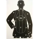 Speedwell Police Qualification Silhouette New Standard 5 X Ring - 200/Pack -27" X 38" - Speedwell