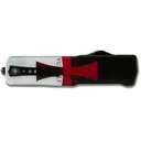 Templar Knives Premium Weighted Automatic Knife 3" Serrated Dagger Blade Templar Flag - Templar-Knife