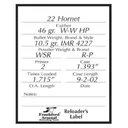Frankford Arsenal Pistol And Rifle Reloader Labels - 100pk - Frankford Arsenal