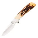 Bear & Son Stag Delrin Invincible Skinner Knife 2-3/4" Drop Point Blade Stag - Bear-Son