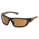 Pyramex Carbondale Heavy Duty Shooting Glasses Black and Tan with Sandstone Bronze Lens - Pyramex-Safety