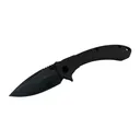 ABKT Elite Shadow Protector II Folding Knife 3-1/2" Drop Point Blade Black - Abkt