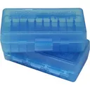 MTM Flip Top Ammo Box 380 ACP 50 Rounds Clear Blue - MTM Case-gard