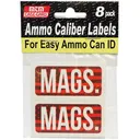 MTM Ammo Caliber Labels MAGS Red 8/ct - Mtm