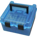MTM Deluxe Ammo Box Handle WSM WSSM Ultra Mag 100 Rounds Clear Blue - MTM Case-gard