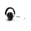 Pyramex Low-Profile Combo Kit Clear Shooting Glasses and Passive Earmuff 24dB OD Green - Pyramex-Safety