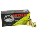 Wolf (Turkish) Performance Handgun Ammunition 9mm Luger 124gr FMJ 50/ct - Wolf