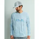 Huk Mossy Oak Pursuit Performance Long Sleeve Crew Shirt MO Stormwater Bonefish XL - Huk