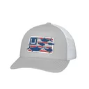 Huk Trophy Flag Trucker Hat Light Grey - Huk