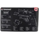 Tekmat Handgun Cleaning Mat for Glock 42/43 11"x17" Black - Tekmat