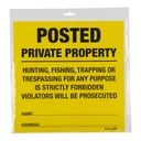 Allen Posted No Trespassing Yard Sign 12" x 12" 12/ct - Allen