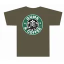 Tuff Products Guns and Coffee Short Sleeve Shirt OD Green M - Tuff-Products