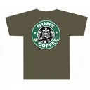 Tuff Products Guns and Coffee Short Sleeve Shirt OD Green XL - Tuff-Products