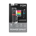 POM Pepper Spray Black Keychain 6 in 1 .05oz - Pom-Industries
