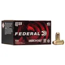 FEDERAL 40 S&W 180GR FULL METAL JACKET AMMO 500RD - Federal