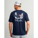Huk Fish Flag Short Sleeve Shirt Naval Academy S - Huk