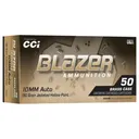 Blazer Brass Handgun Ammunition 10mm Auto 180gr JHP 1175 fps 50/ct - Cci