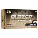 Blazer Brass Handgun Ammunition .40 S&W 180gr JHP 1015 fps 50/ct - Cci