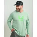 Huk Icon Crew Long Sleeve Shirt Fog Green XL - Huk