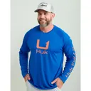 Huk Icon Crew Long Sleeve Shirt Ocean Blue L - Huk