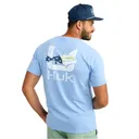 Huk Fish Flag Short Sleeve Shirt Marolina Blue M - Huk