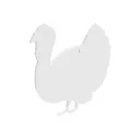Birchwood Casey AR500 3/8" Steel 1 Hole Animal Silhouette Target - Turkey 1/ct - Birchwood-Casey