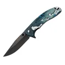 Bear & Son Sideliner Folding Knife 3-1/2" Clip Point Blade TrueTimber Rift Blue - Bear-Son
