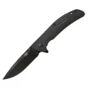 Bear & Son Sideliner Folding Knife 3-3/4" Drop Point Blade Black Zytel with Flipper - Bear-Son