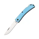Bear & Son Locking Farmhand Folding Knife 2-3/4" Drop Point Blade Blue with Clip - Bear-Son