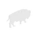 Birchwood Casey AR500 3/8" Silhouette Plate Target 3-Hole Bison - Birchwood-Casey