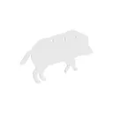 Birchwood Casey AR500 3/8" Silhouette Plate Target 3-Hole Boar - Birchwood-Casey