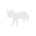 Birchwood Casey AR500 3/8" Silhouette Plate Target 3-Hole Coyote - Birchwood-Casey