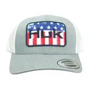 Huk Salute Trucker Hat Heather Grey - Huk