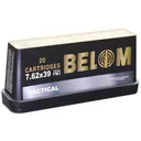 Global Ordnance Belom Rifle Ammunition 7.62x39 123gr FMJ 2296 fps 480/ct (24-20/ct) - Belom