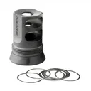 Banish 4673 30-Gold/46 Muzzle Brake 5/8x24 Black - Banish-Suppressors