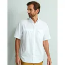 Huk Tide Point Short Sleeve Button Down Shirt White S - Huk